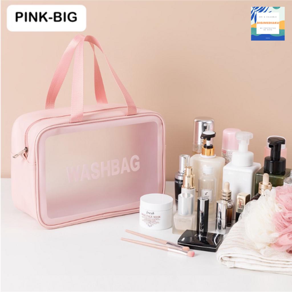 Tas Kosmetik Tas WASHBAG Travel Pouch Make Up Organizer Transparan Waterproof Portable WASHBAG Murah Bagus