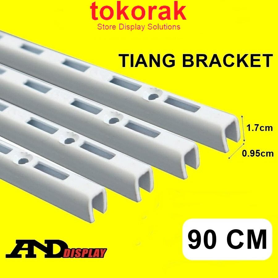 TIANG BRACKET PUTIH 90 CM BRAKET PENYANGGA RAK DISPLAY ANDDISPLAY