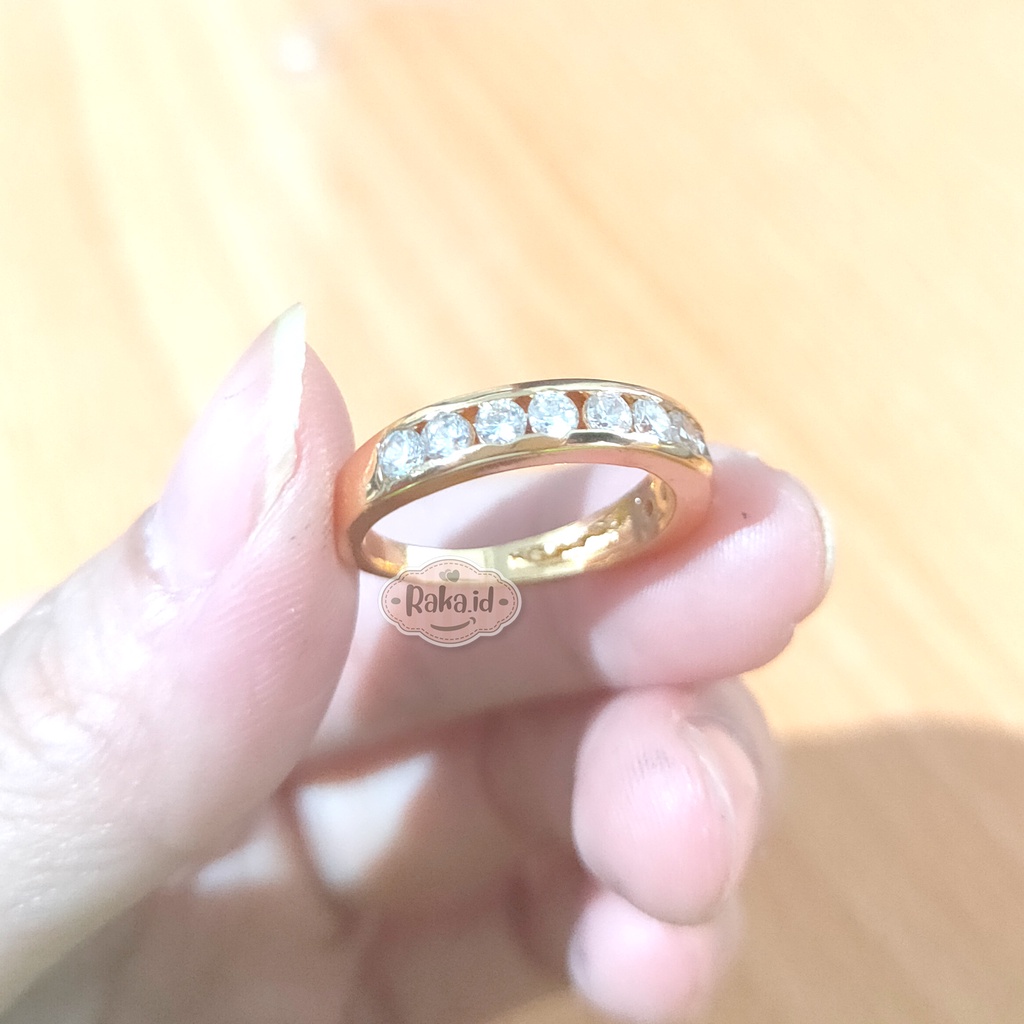 Cincin Wanita Cincin Dewasa Motif Mata Baris Gold Aksesoris Perhiasan Wanita 1009