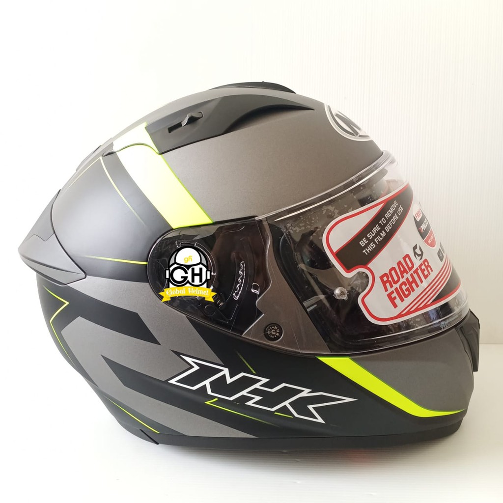 HELM NHK FULL FACE NHK GP PRIME MOTIF PENZA GREY YELLOW DOFF