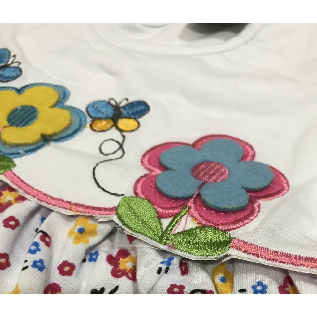 BAYIe - Setelan Baju Bayi/Anak Panjang Perempuan motif BUNGA COOL BABY usia 0 - 12 bulan