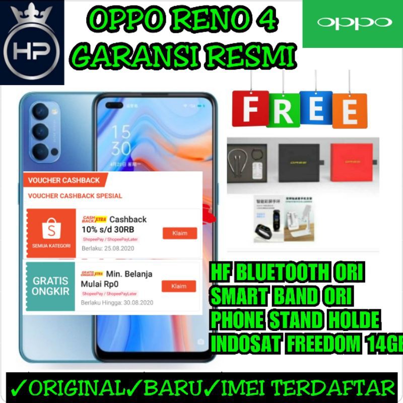 OPPO RENO 4 8/128 GARANSI RESMI | Shopee Indonesia