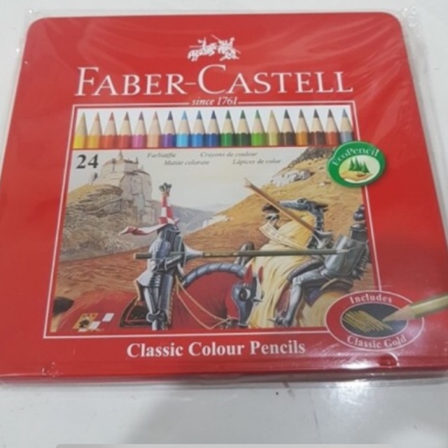 Pensil warna faber castell 24 warna kaleng