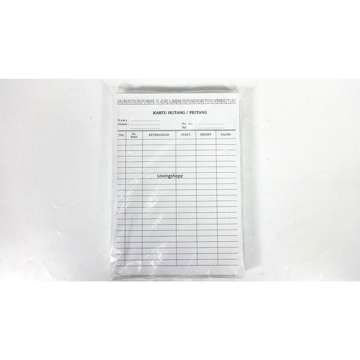 

Buku Tulis / Kartu Hutang Piutang