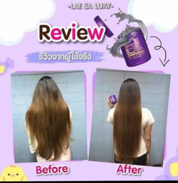 masker rambut Lae sa luay ORIGINAL spa smooth keratin best product Thailand best seller