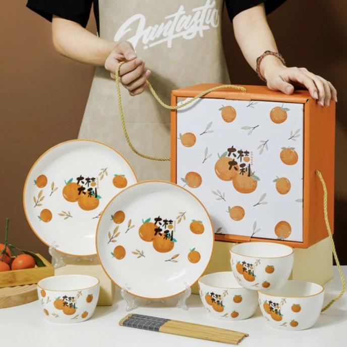 

Hampers Cny Gift Box Platte Set 10Pcs / Japanese Bowls .