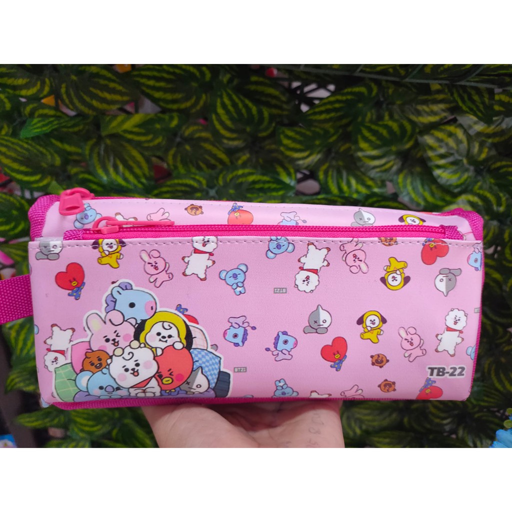 

tempat pensil sleting 2 bts yayang besar printing