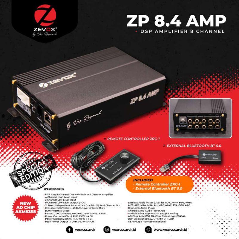 prosessor Zevox DSP AMP 8.4 by VOX Research garansi resmi