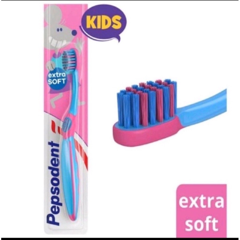 Pepsodent Sikat Gigi Anak Bulu Extra Lembut  Pepsoden Tooth Brush Kids Extra Soft Brush Pembersih Gigi Anak