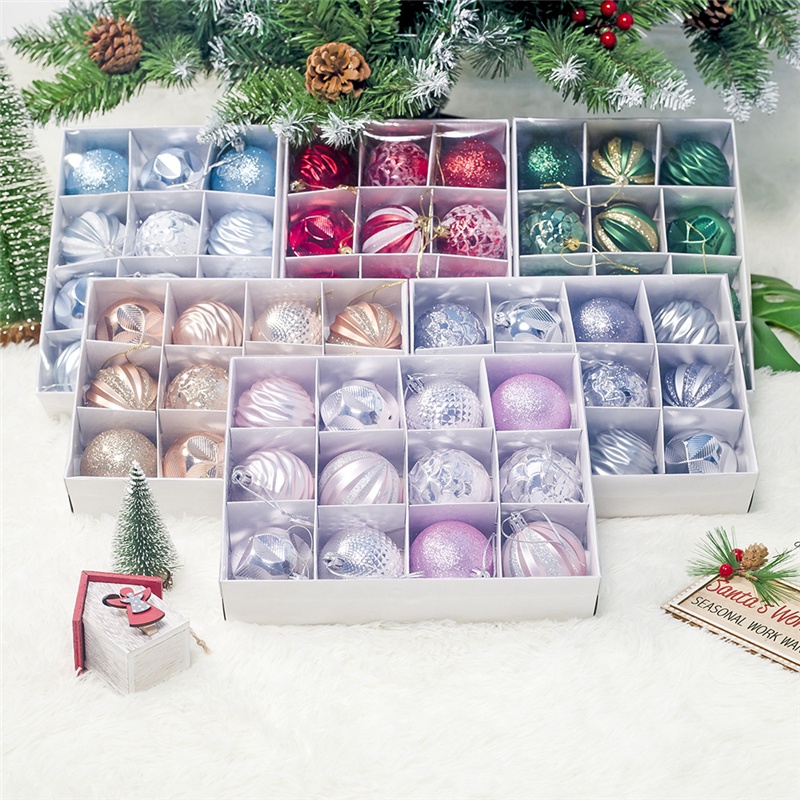 [Christmas Products] 12Pcs /Set Christmas Tree Decorations Balls Bauble