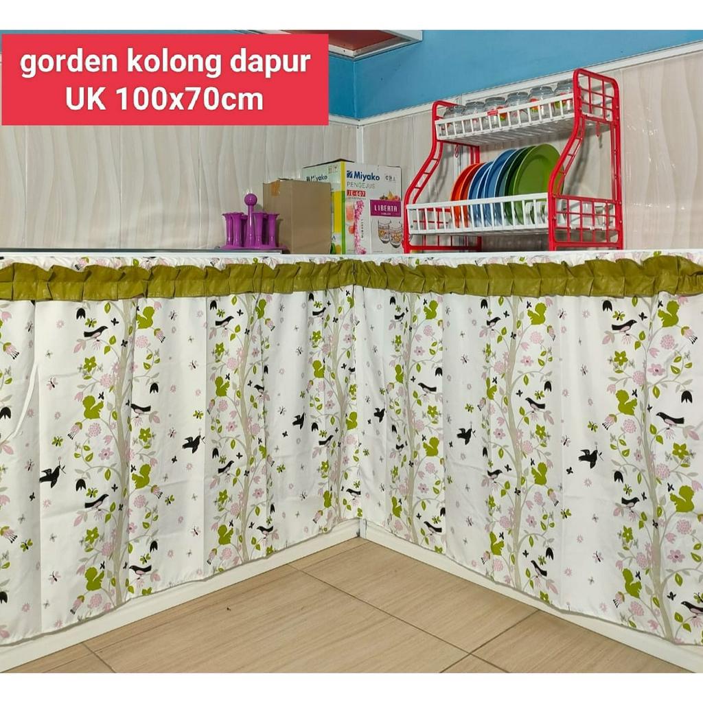 Gorden Katun Smokering / Hordeng cutton disperse / EMILY GORDYN /  mimimalis ring 12, 135 x 200 Korden Hordeng Tirai Jendela Pintu Varian Motip|| gorden kolong dapur