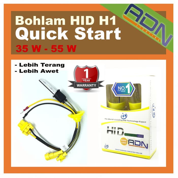 BOHLAM HID H1 Support QUICK START ADN 35 watt - 55 Watt harga 1 PCS