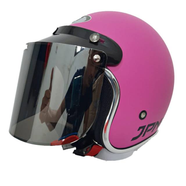 Helm JPN Retro Pink magenta Dof List Chrom