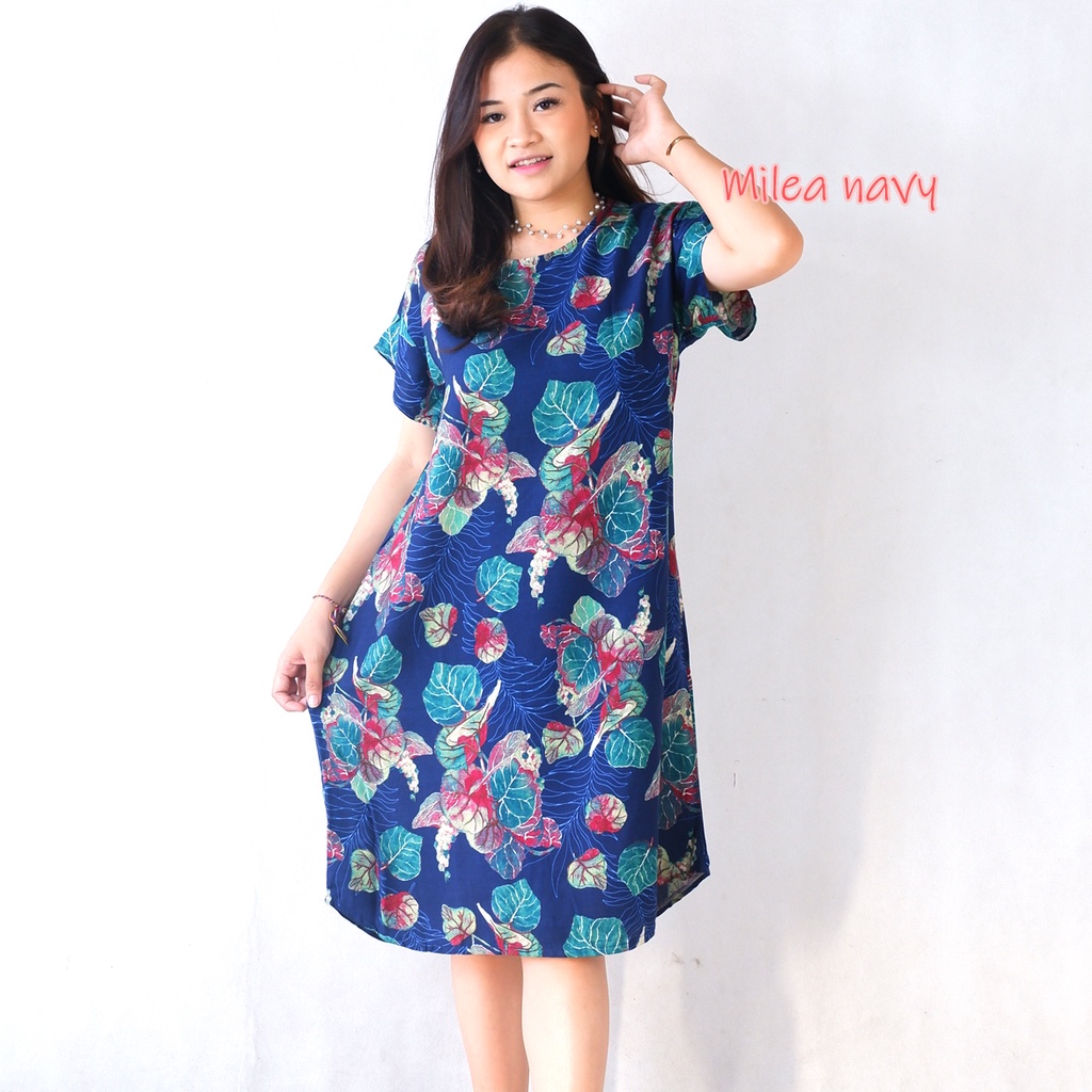Daster Bali Dress Bali-DST MILEA NAVY
