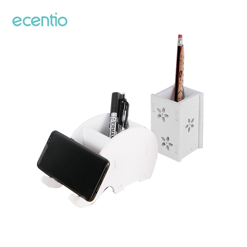 

Ecentio Rak Tempat Pena Dudukan ponsel Bahan WPC Pen & Phone Holder