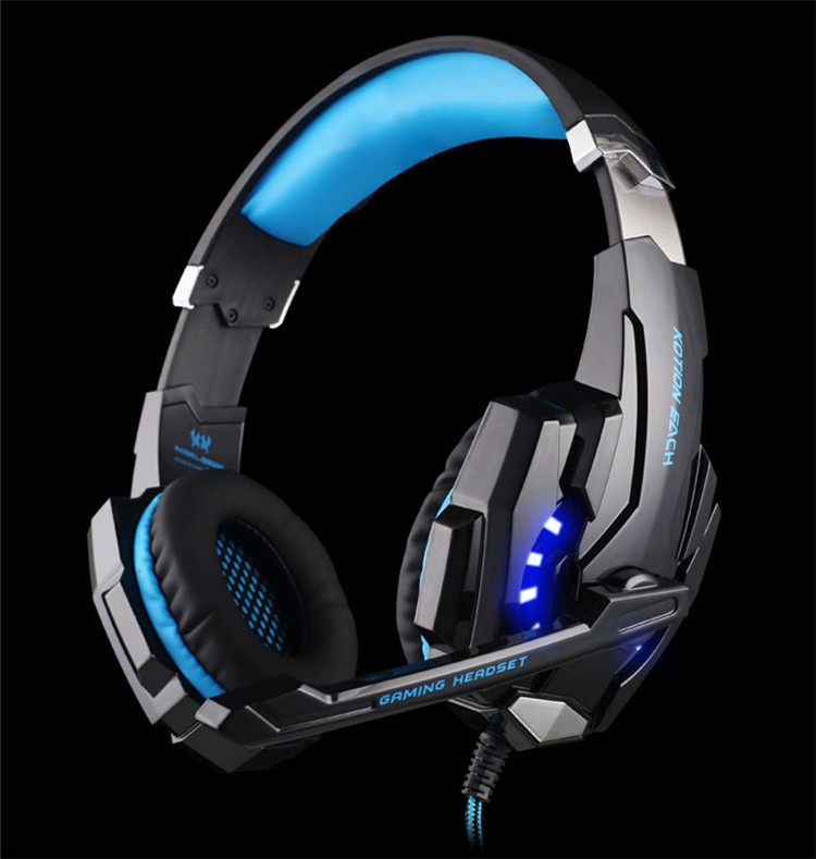 Kotion Each G9000 Gaming Headset Twisted with LED Light - HTM/BIRU