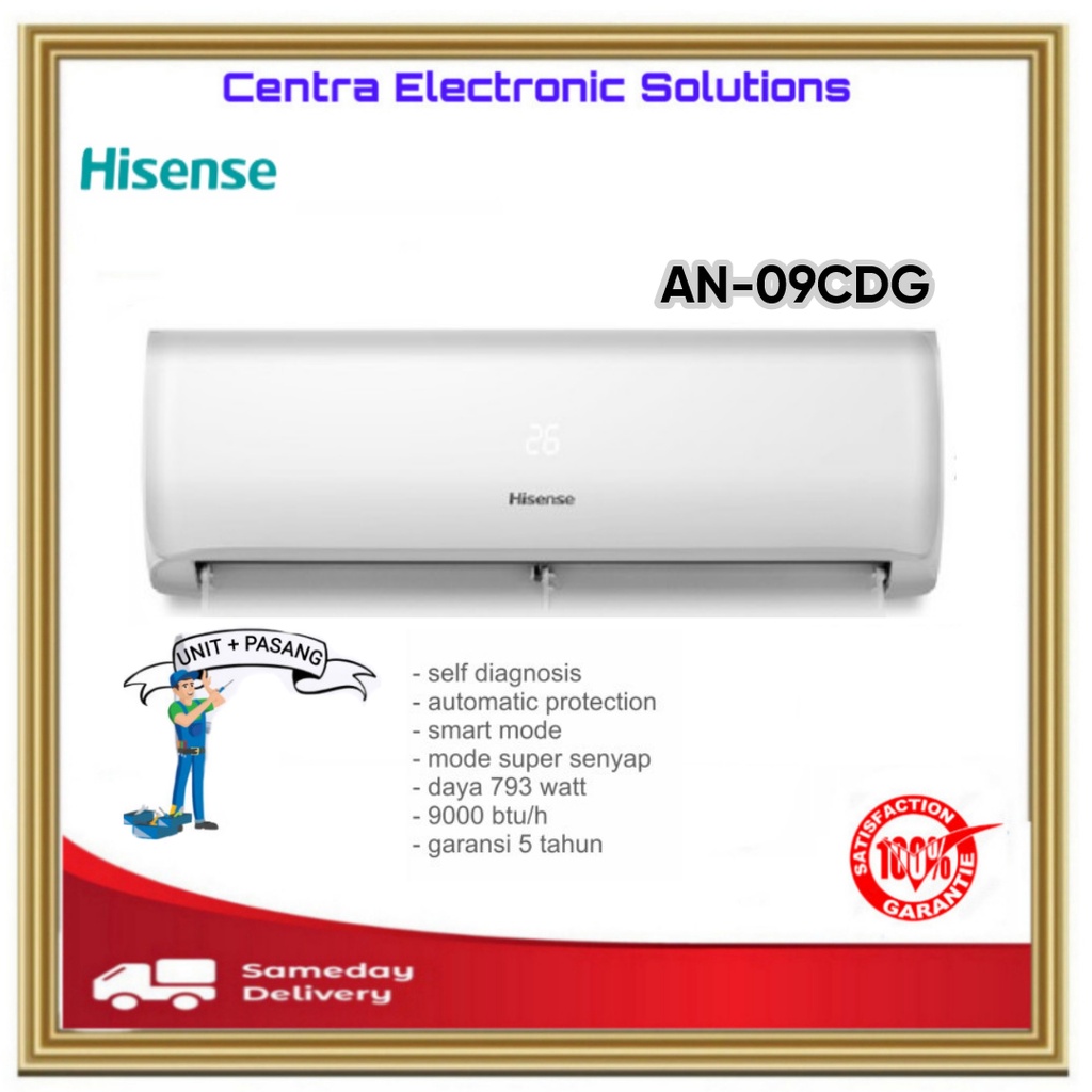 Ac Hisense 1 Pk AN-09CDG AN09CDG-Unit Only