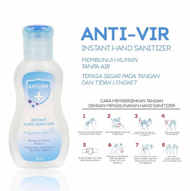 Fourfashion Hand Sanitizer Antiseptik Anti-Vir GEL 60ml