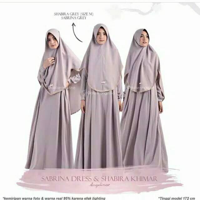 Dress muslim warna coklat muda