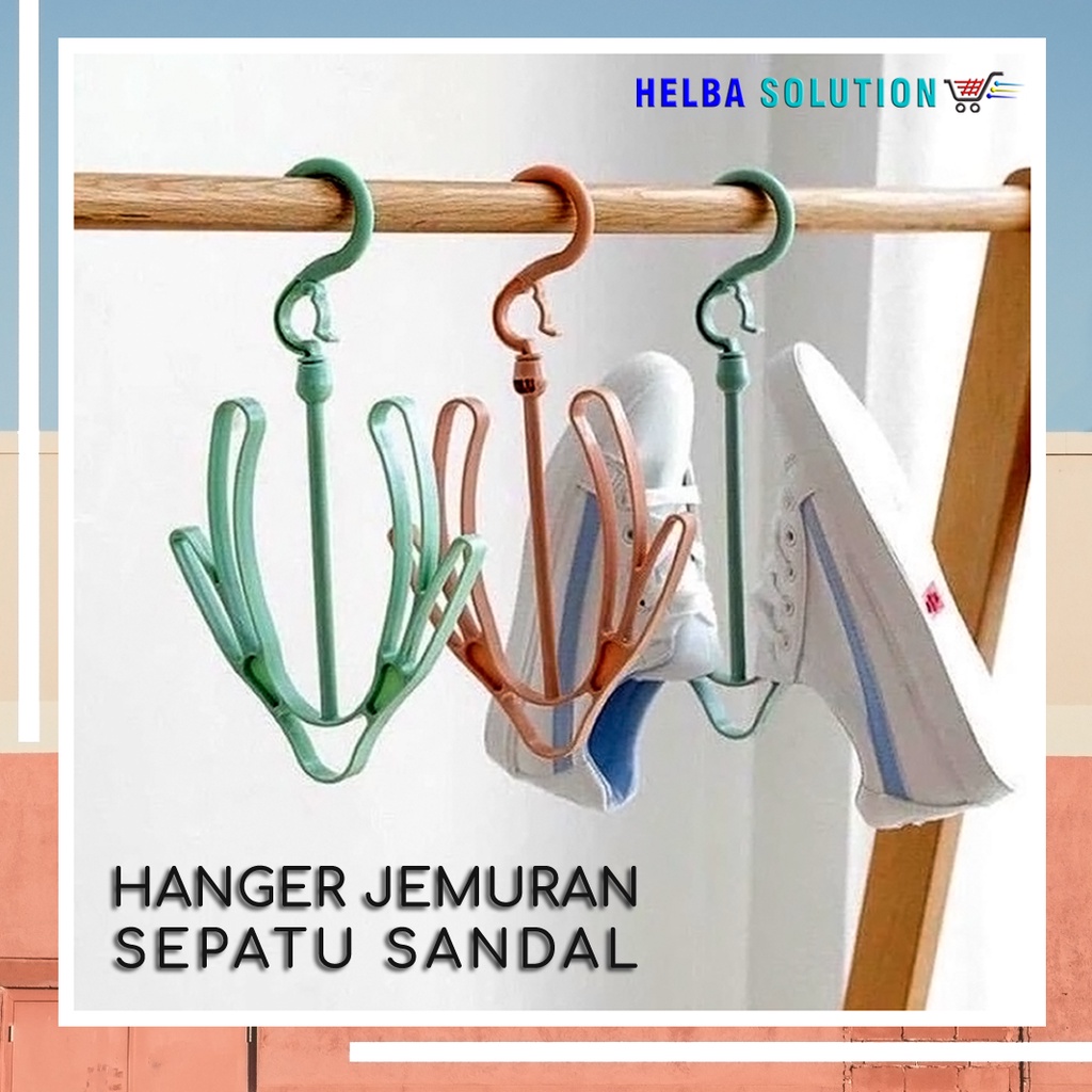 Hanger Sepatu Sandal Jemuran Sepatu Gantung 2 Sisi Gantungan Sepatu Sandal Serbaguna