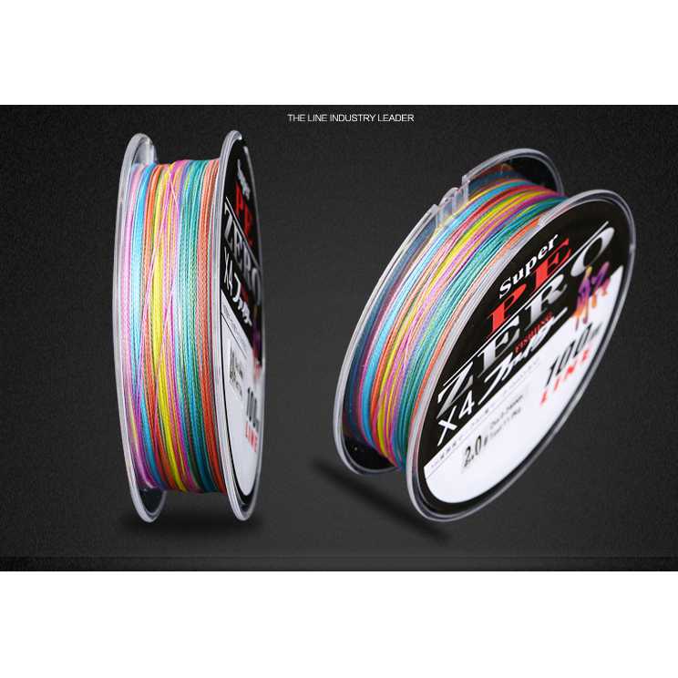 GS8 Senar Benang Tali Pancing Super PE 4 Braid Line 0.4/0.8/1.0/2.0/0.3 x 100 Meter M Zero X4