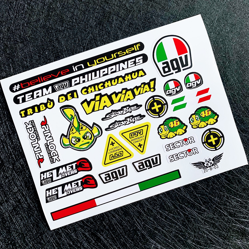 Stiker Motor Refletived EVO Monster 46evo 93red Bull Stiker Tahan Air Vinyl Helm Stiker Anti Sinar Matahari Decal