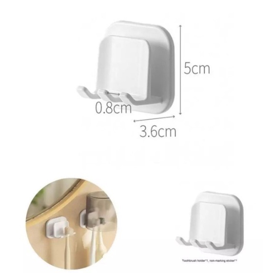 GANTUNGAN SIKAT GIGI TEMPEL TERBARU/GANTUNGAN 3 KAIT /HOLDER SIKAT GGI