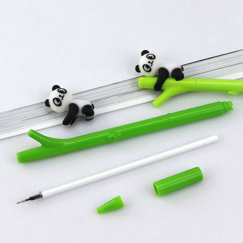 Green Bamboo Panda Gel Pen Writing Pens Stationery