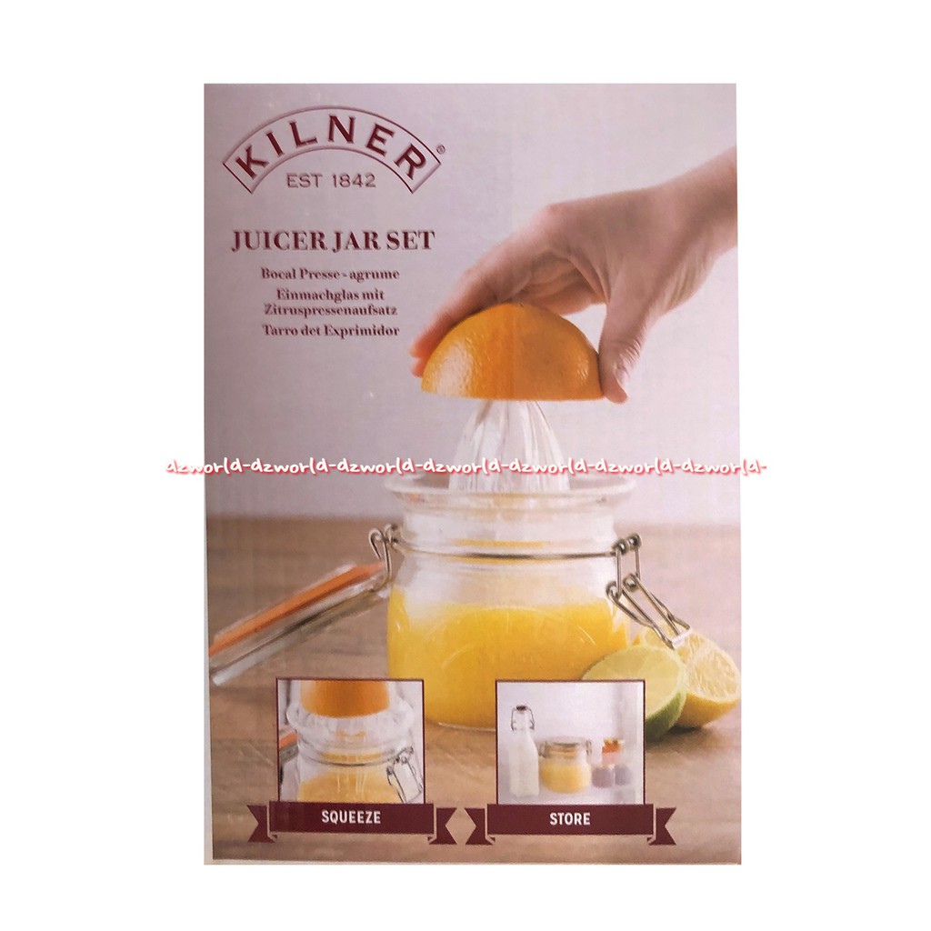 Kilner Juicer Jar Set 500ml Alat Pemeras Jeruk Manual Dengan Botol Top