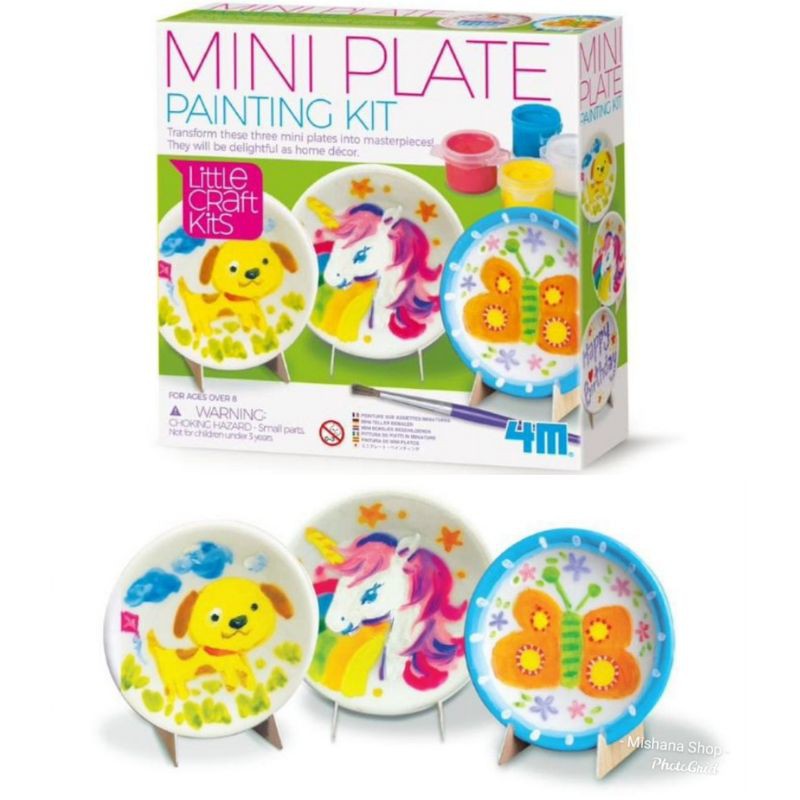  Mainan  Kreatif  Anak  Mencat Piring Hias 4M Mini Plate 