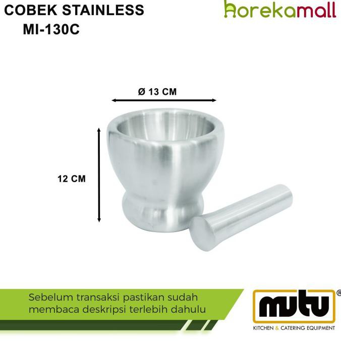 

BISA COD cobek stainless | penumbuk obat dan bumbu MI-130C BERMUTU Kode 198