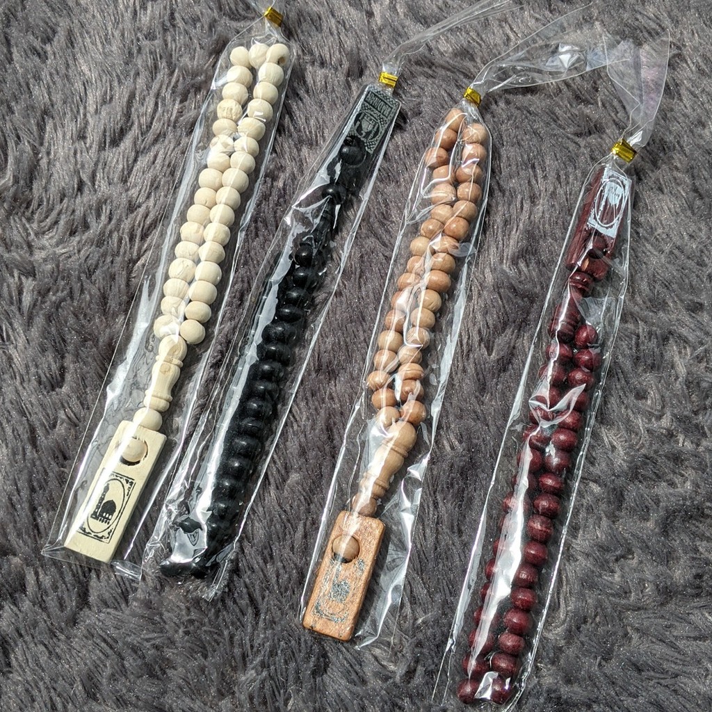 [COD] tasbih kayu 33 butir tasbih kayu pendek tasbih kayu butir besar packing plastik souvenir murah