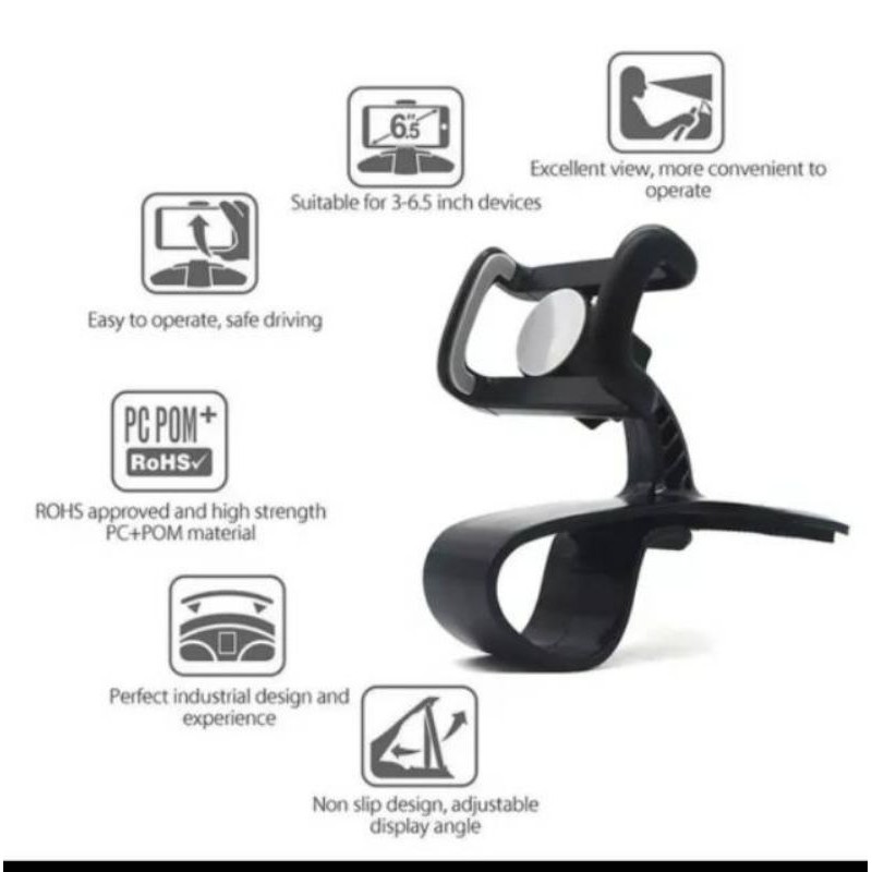 Jepitan Hp Dashboard cara phone holder 360° Mobil Holder Hp Universal Mount Hp HOL15