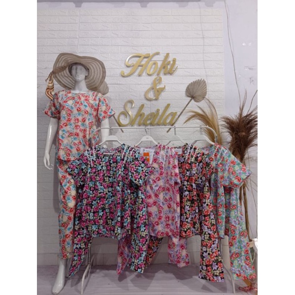 Baju Tidur HOKI &amp; SHEILA CP Katun wanita (Peace Flower)