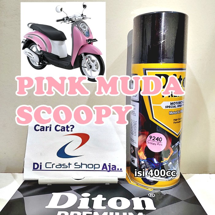 Cat Pilox Diton Premium SCOOPY PINK 9240 400cc warna Pink Merah Muda Cerah pylox sepeda motor mobil