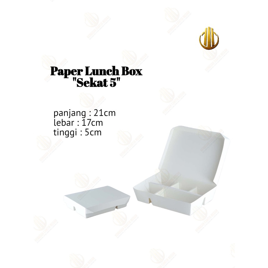 Kotak Nasi Sekat 5/Kotak Nasi Catering/Paper Lunch Box Sekat 5