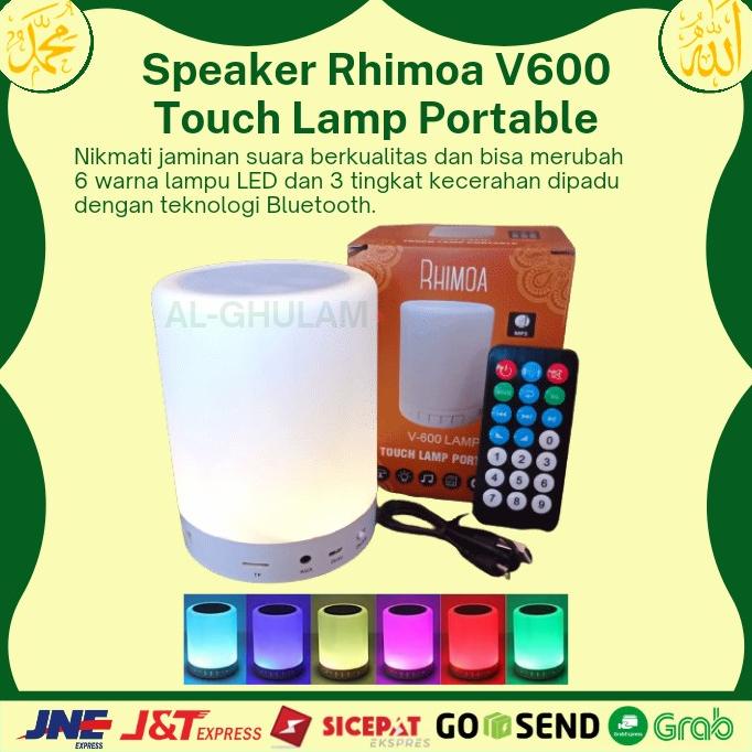 rhimoa v600 speaker bluetooth smart touch portable/lampu tidur led ready