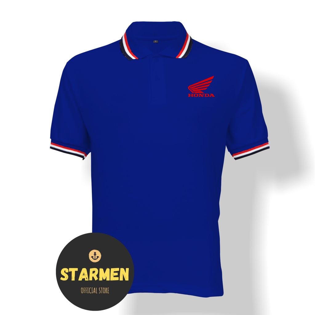 Kaos Polo Shirt Pria Kerah Logo HONDA