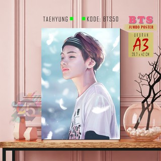  BTS  V TAEHYUNG Poster Kayu Size Besar A3 Hiasan  Kamar 
