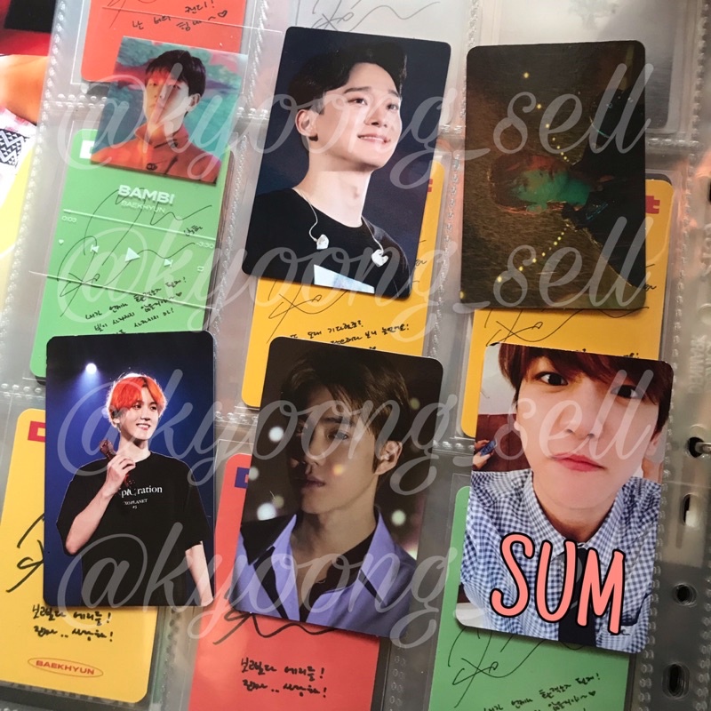 [PC/PHOTOCARD] EXO BAEKHYUN SUHO CHEN EXPLORATION DVD SEOUL/EXODUS/EXPLORATION JEPANG/BAMBI/FORTUNE 