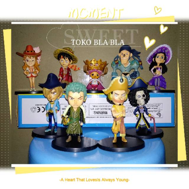 Mainan boneka pajangan hobi action figure one piece Luffy roronoa zoro ace sabo nami