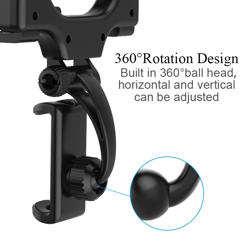 Stand Holder Smartphone / GPS Rotasi 360 Derajat Untuk Kaca Spion Tengah Mobil