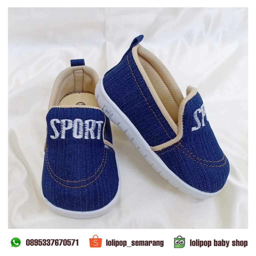 Sepatu Baby Cowo Pipi Mimi Jeans ada Bunyi 22/25