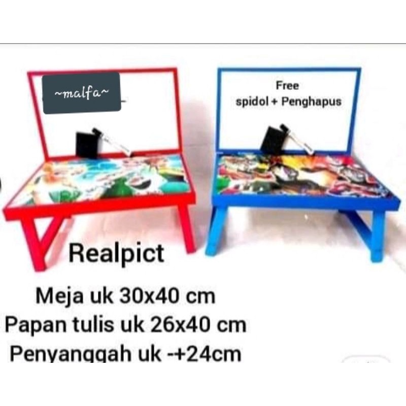 

Meja Belajar anak dengan papan tulis 1 SET Lengkap Dengan Penghapus dan spidol