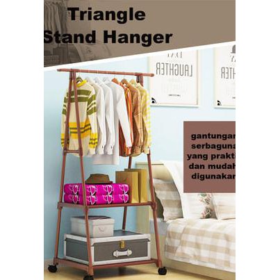 Diskon Triangle Stand Hanger Serba Guna / Gantungan Baju Serbaguna - Putih Terbaru