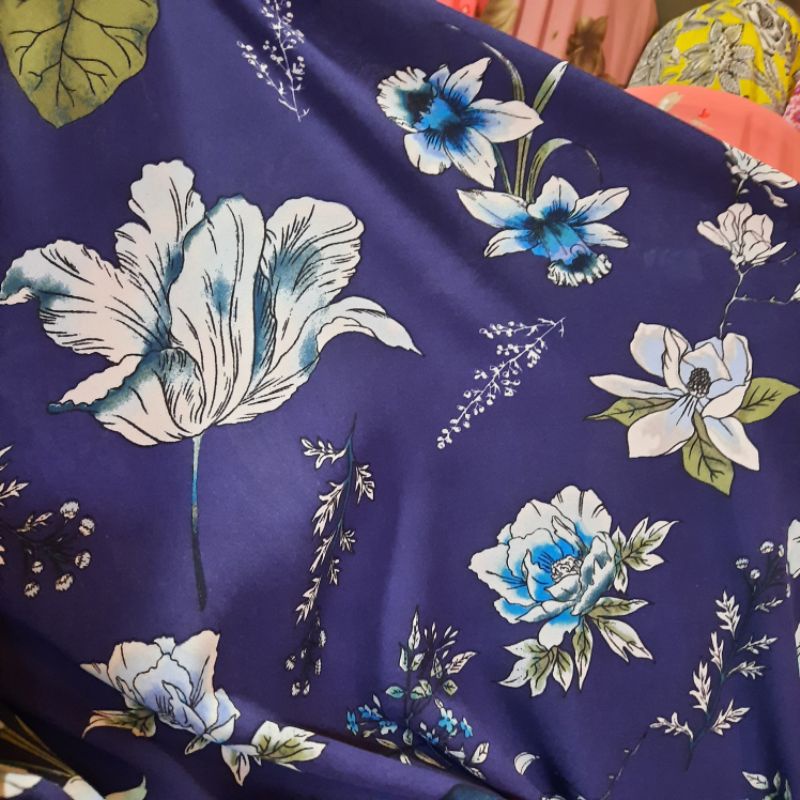 Kain Zara Crepe - kain zara crepe premium - kain crepe premium - kain zara motif