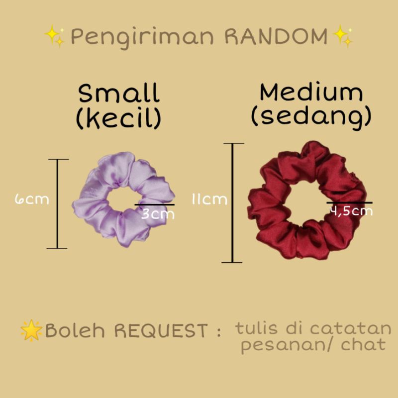 Scrunchies satin premium (FREE GIFT STIKER)- MINI-MEDIUM-1