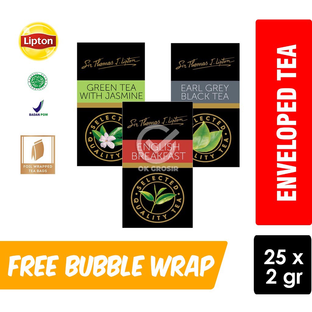 

Lipton STL Enveloped Tea / Teh Celup Foil Wrapped 25x2gr (1 BOX)