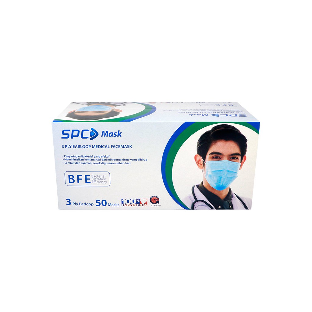 Masker Medis SPC 3ply - Earloop isi 50pcs