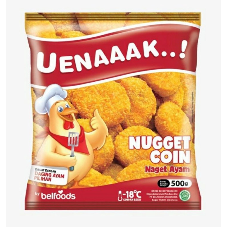 

BELFOODS CHICKEN NUGGET SMALL UENAAK NAGET AYAM 500 GR